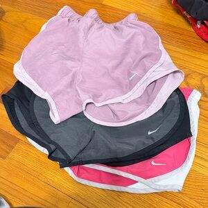 Nike Pink, Black, and Gray Shorts Trio